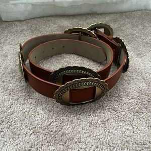 New in Bag Concho Leather Belt